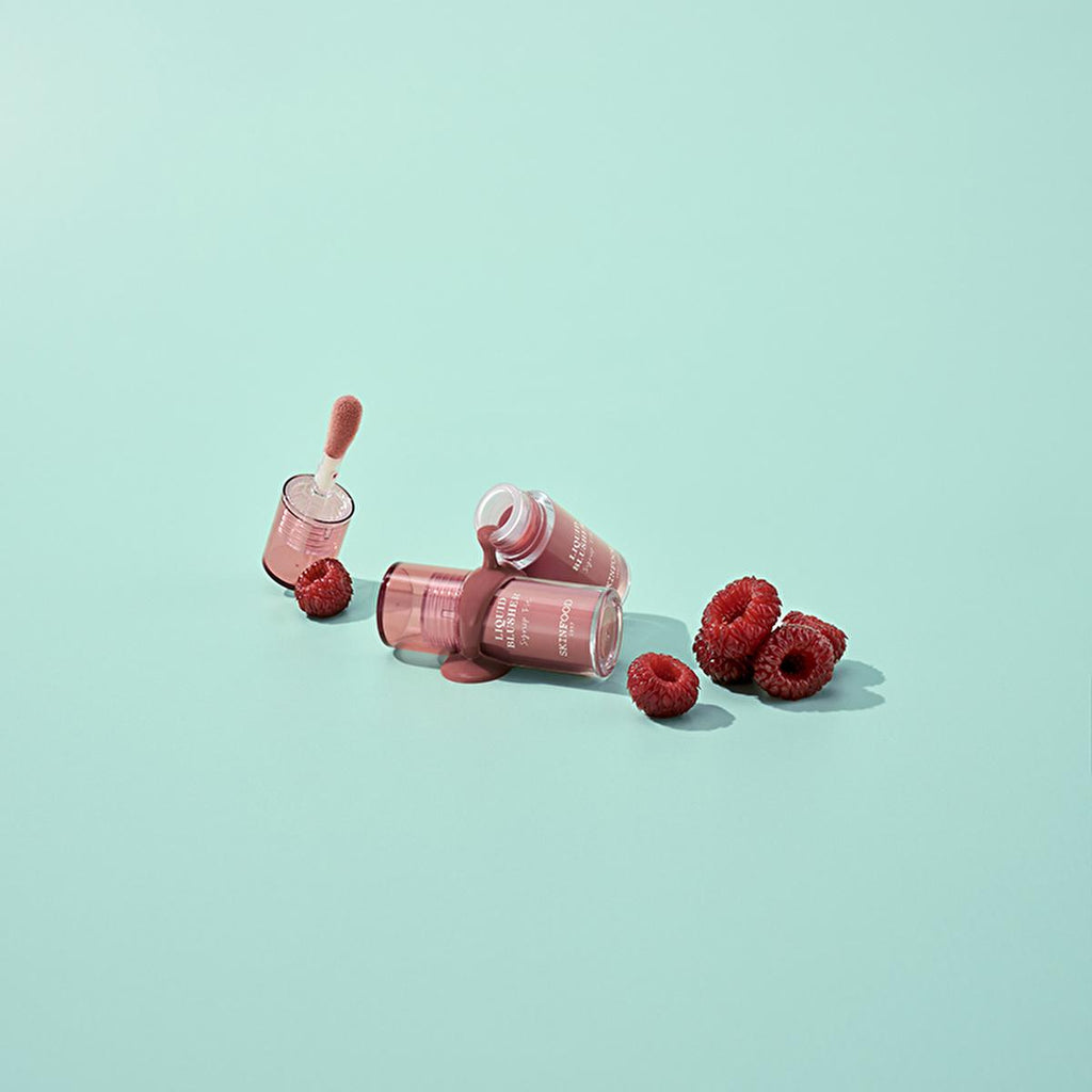 Skinfood Syrup Fit Liquid Blush 01 Raspberry Vanilla Makeup Blush - Natural Cheek Color with Raspberry Vanilla Scent