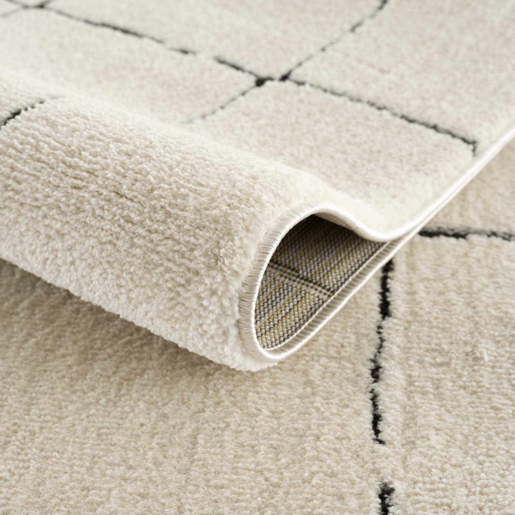 Koume Beige Maze Area Rug – Boutique Rugs, view 6