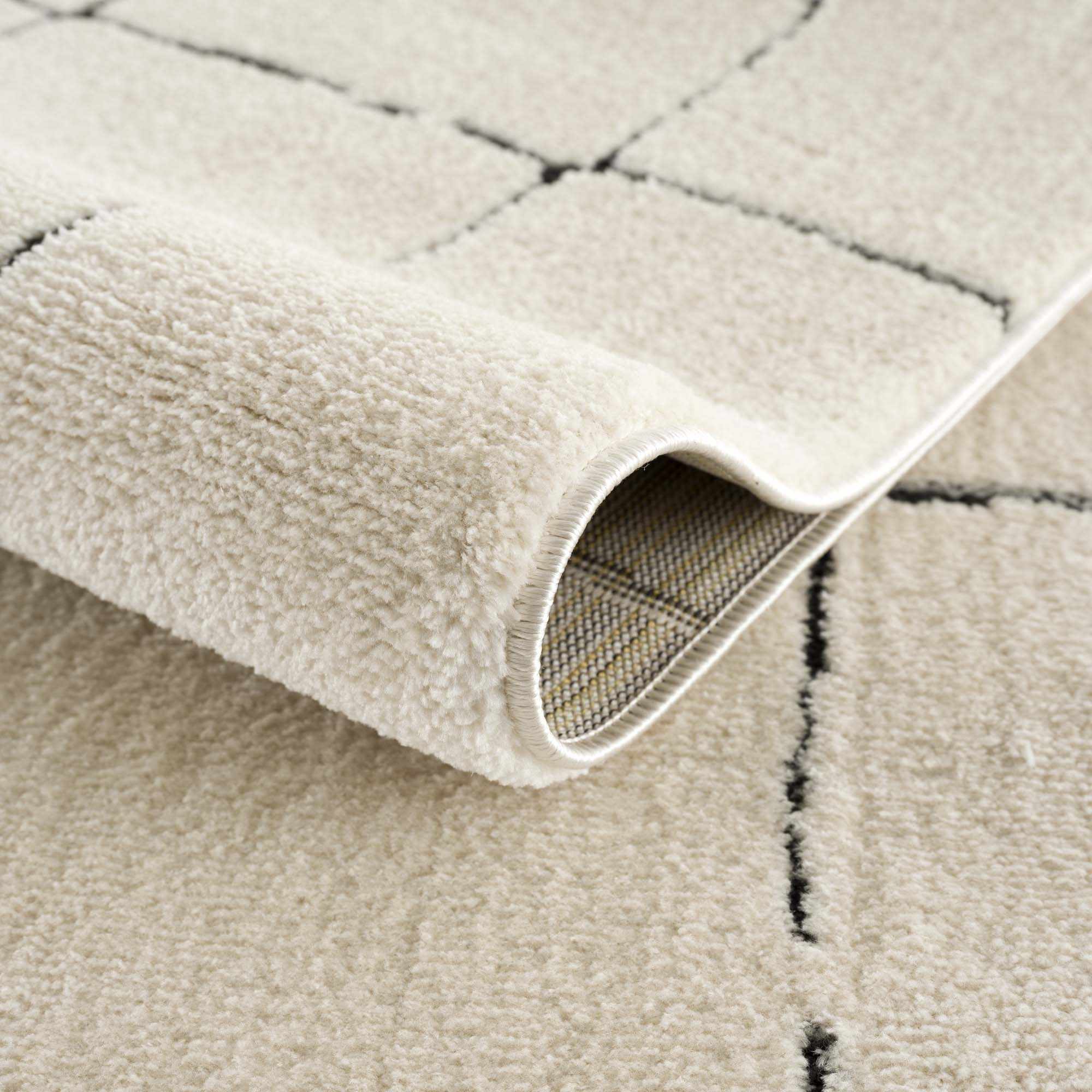 Koume Beige Maze Area Rug – Boutique Rugs, view 6