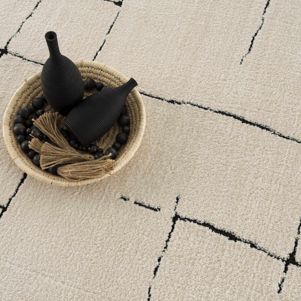 Koume Beige Maze Area Rug – Boutique Rugs, view 11