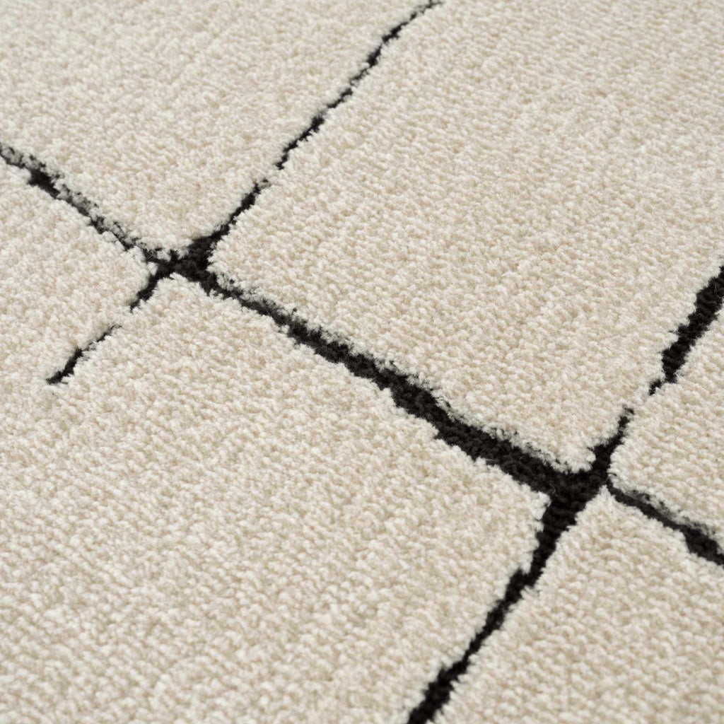 Koume Beige Maze Area Rug – Boutique Rugs, view 15
