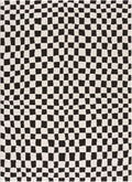 Lajos Black & White Checkered Plush Rug – Boutique Rugs