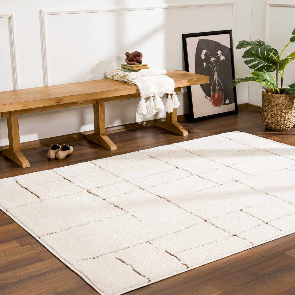 Koume Ivory & Brown Area Rug – Boutique Rugs, view 13