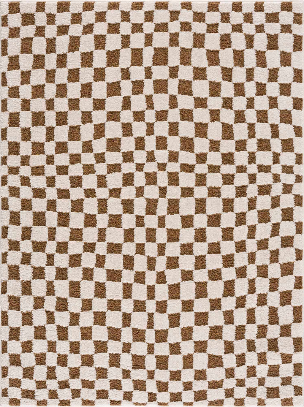 Lajos Brown Checkered Shag Rug - Clearance – Boutique Rugs