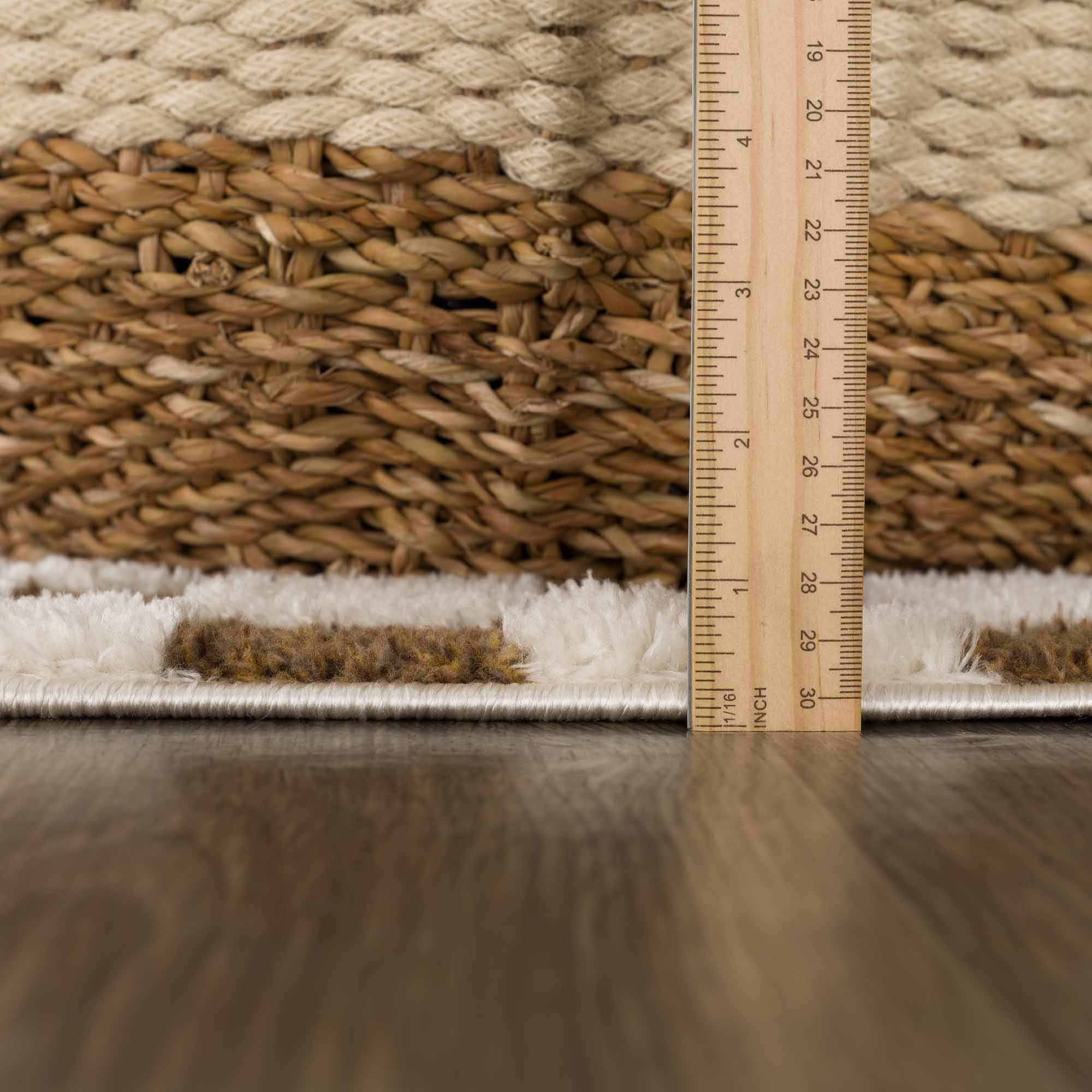 Lajos Brown Checkered Shag Rug - Clearance – Boutique Rugs, view 12