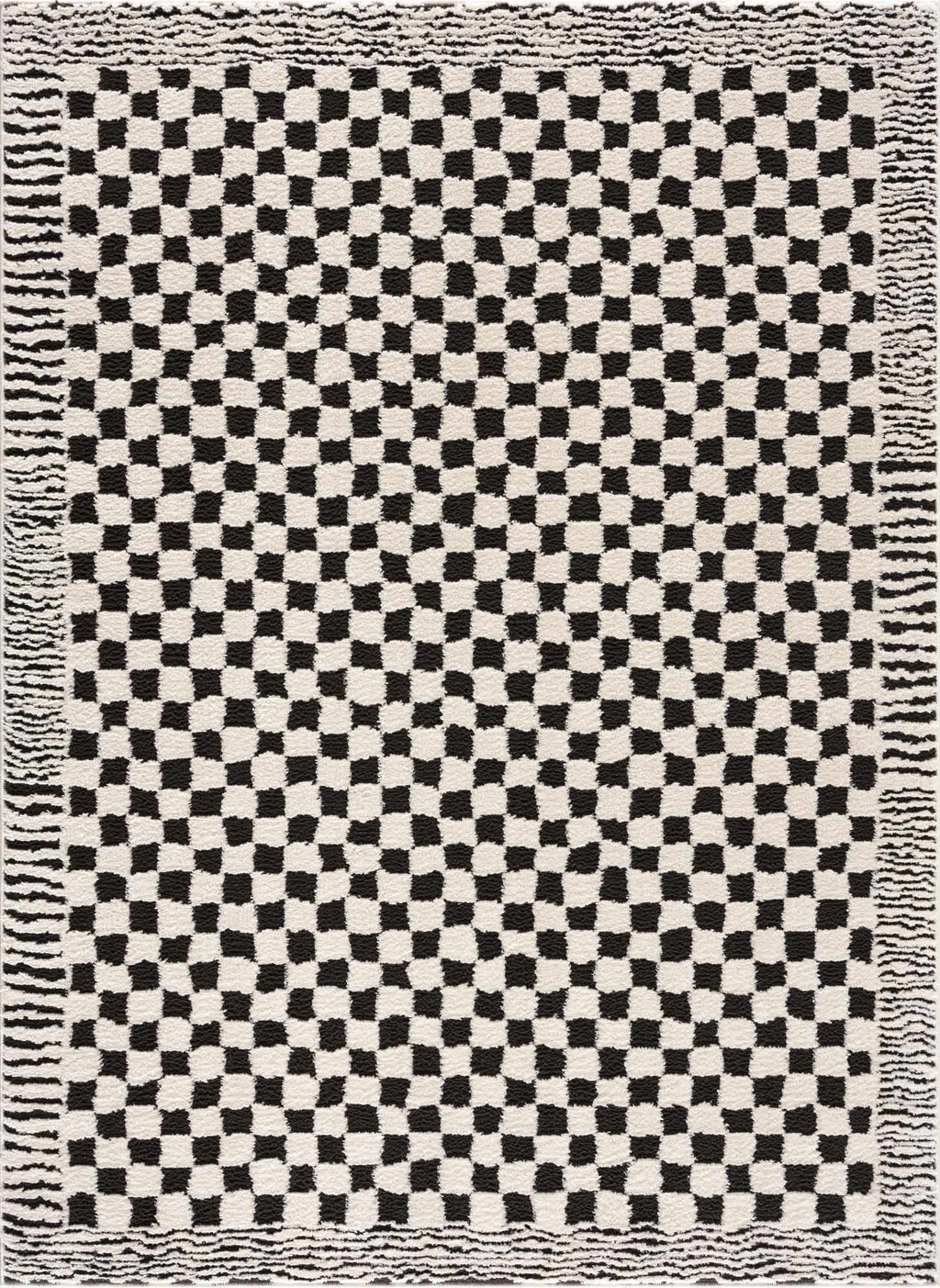 Leryn Black & White Checkered Area Rug – Boutique Rugs