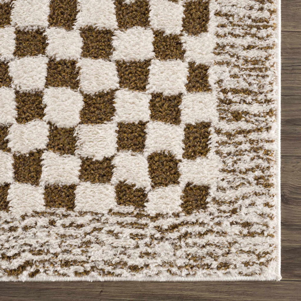 Leryn Brown Checkered Plush Rug – Boutique Rugs, view 9