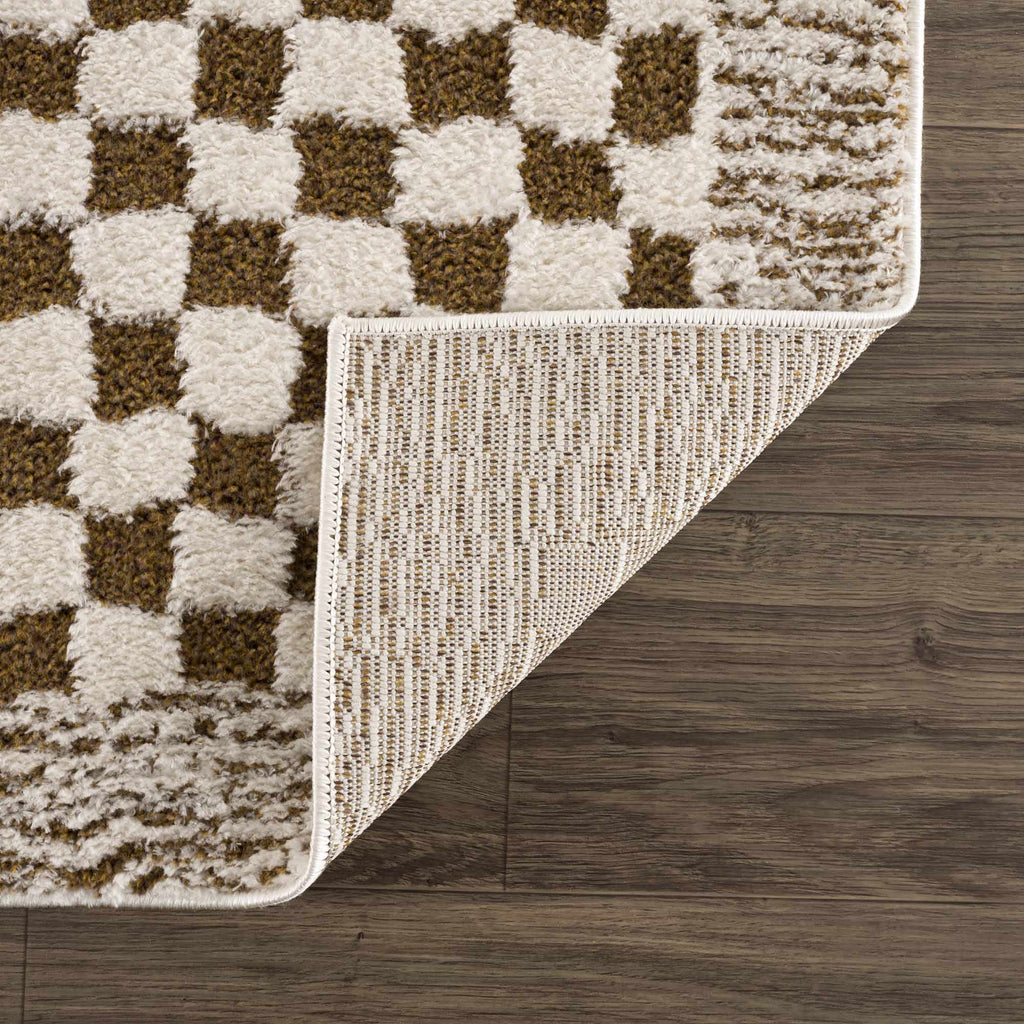 Leryn Brown Checkered Plush Rug – Boutique Rugs, view 5