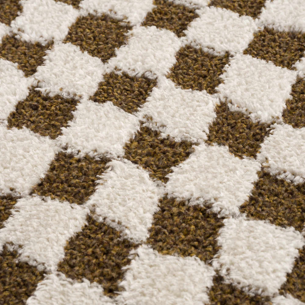 Leryn Brown Checkered Plush Rug – Boutique Rugs, view 15