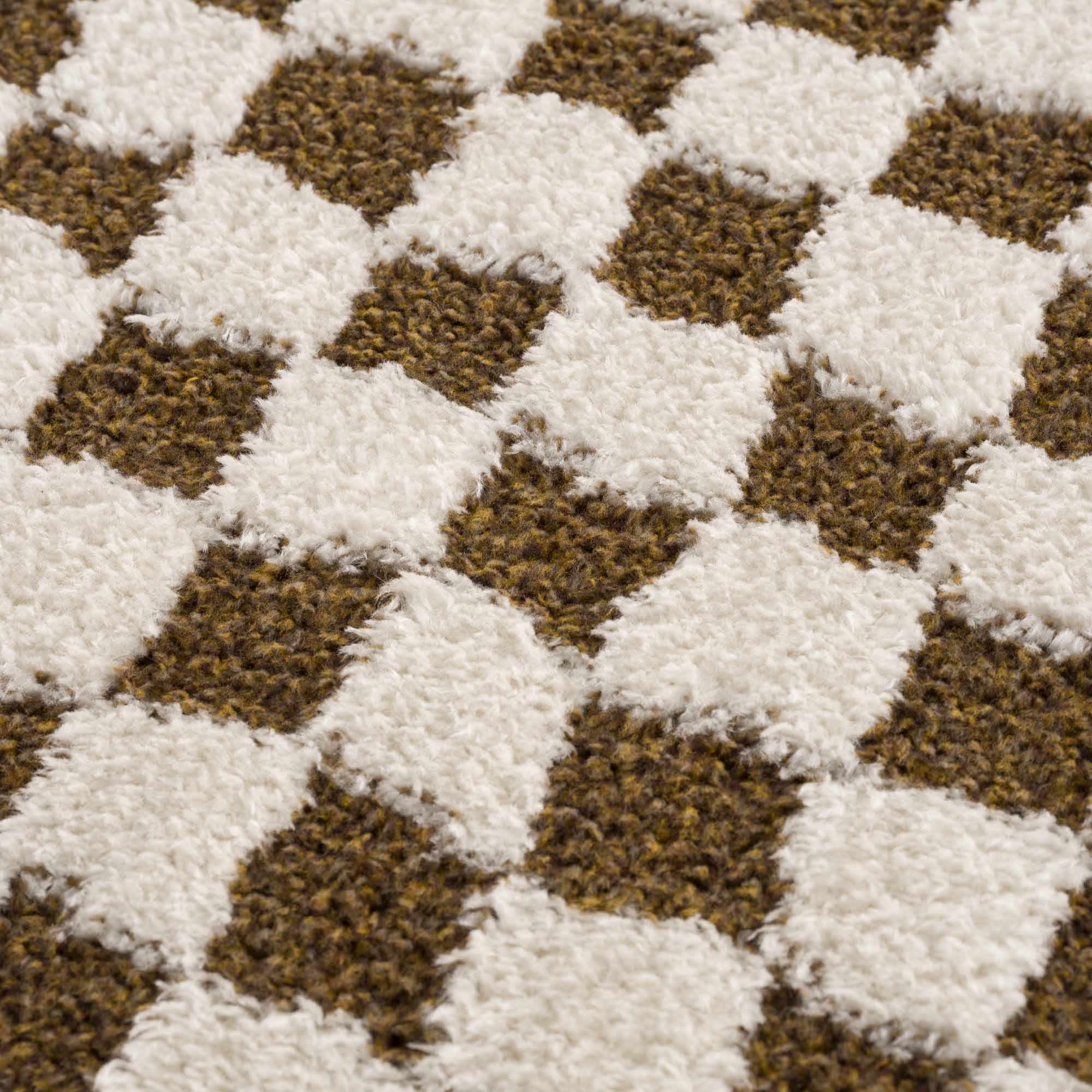 Leryn Brown Checkered Plush Rug – Boutique Rugs, view 15