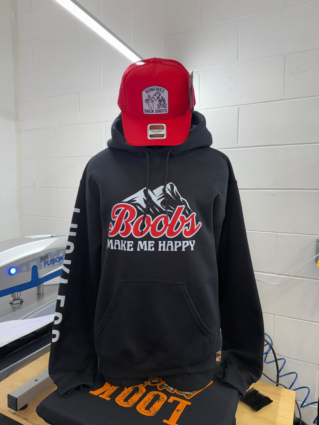Luckless Outfitters Make Me Happy Hoodie — side view