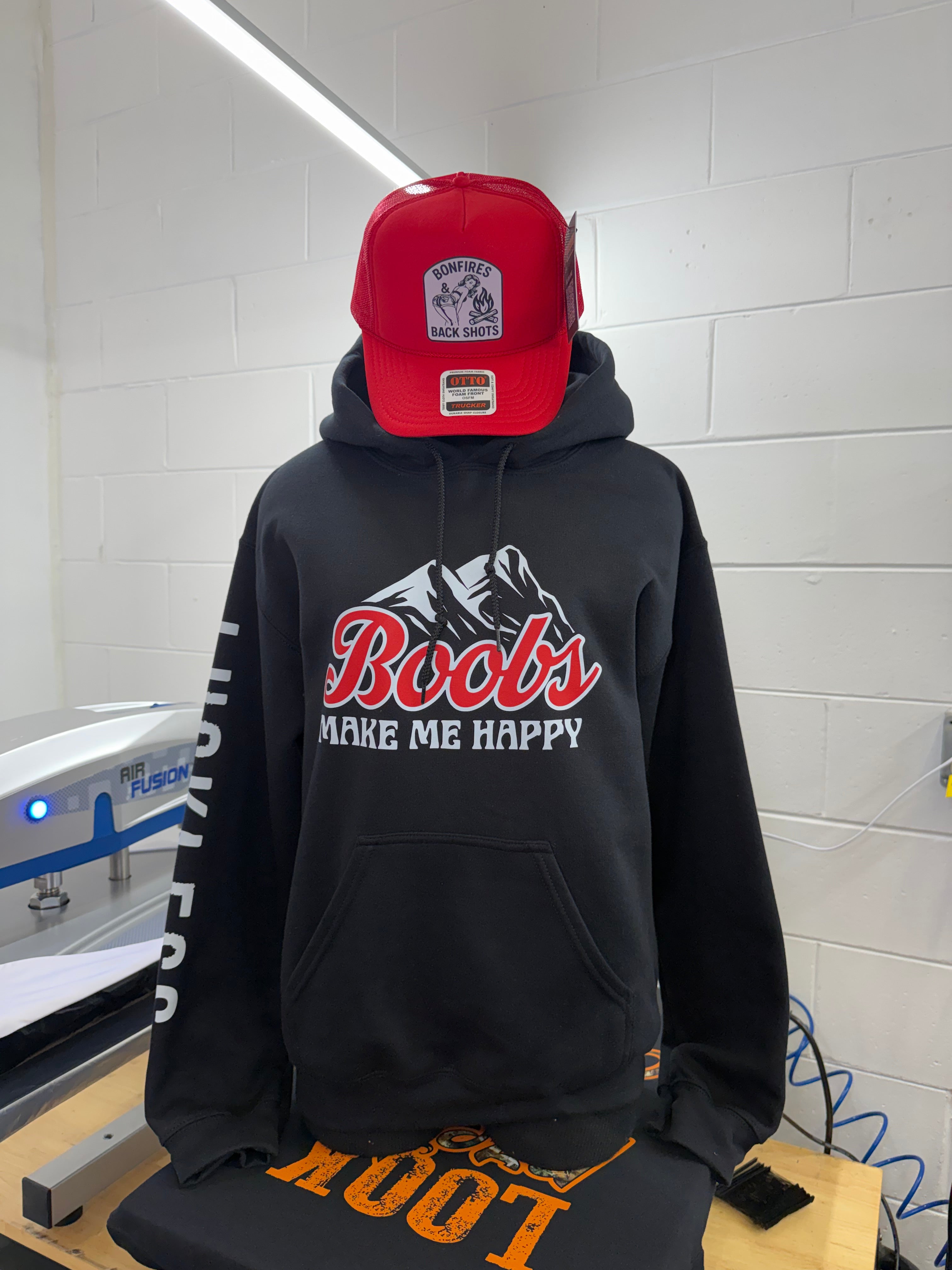 Luckless Outfitters Make Me Happy Hoodie — side view