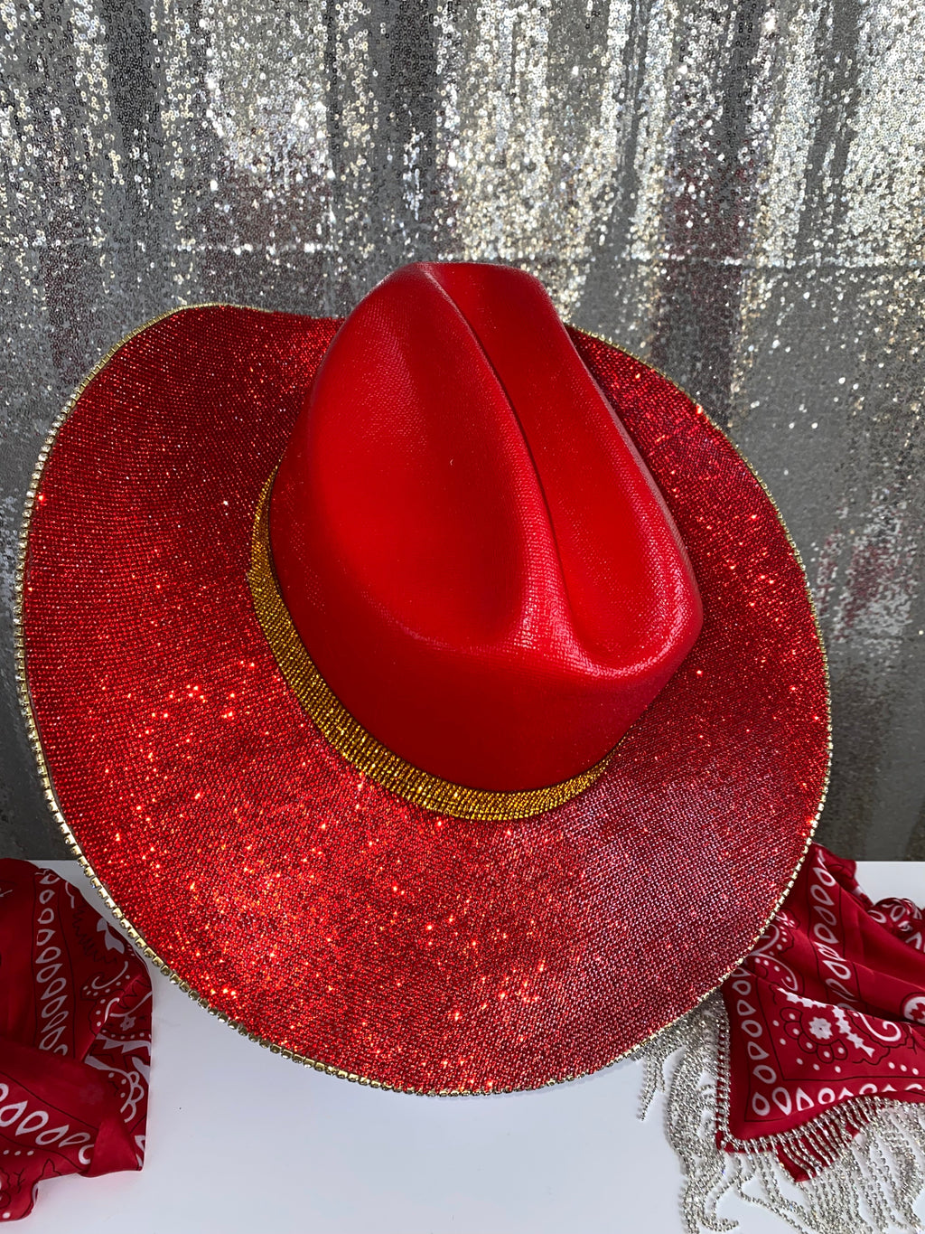 Rhinestone Cowgirl Rhinestone Cowgirl Kansas City Chiefs Hat — lifestyle context