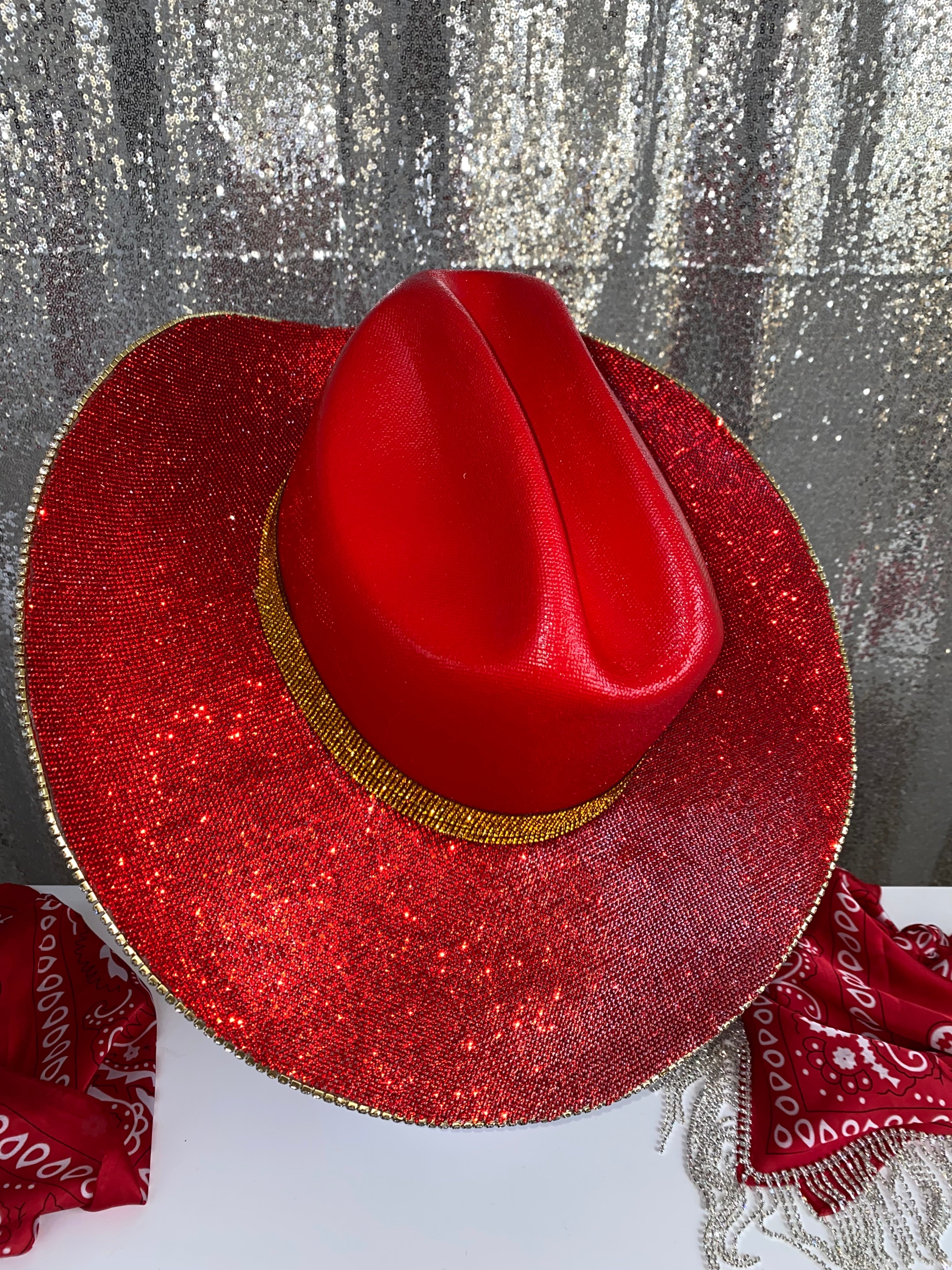 Rhinestone Cowgirl Rhinestone Cowgirl Kansas City Chiefs Hat — lifestyle context
