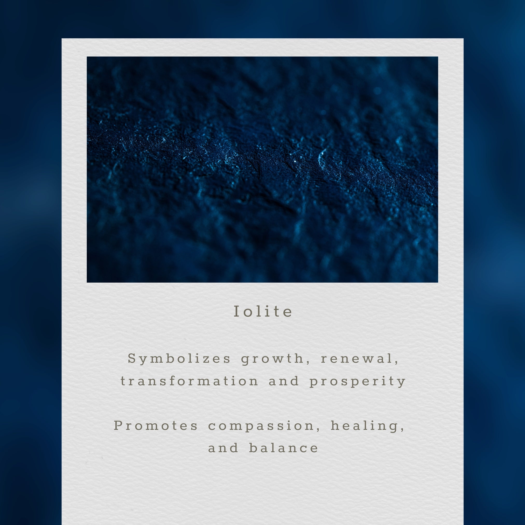 Iolite Yoga Pendant