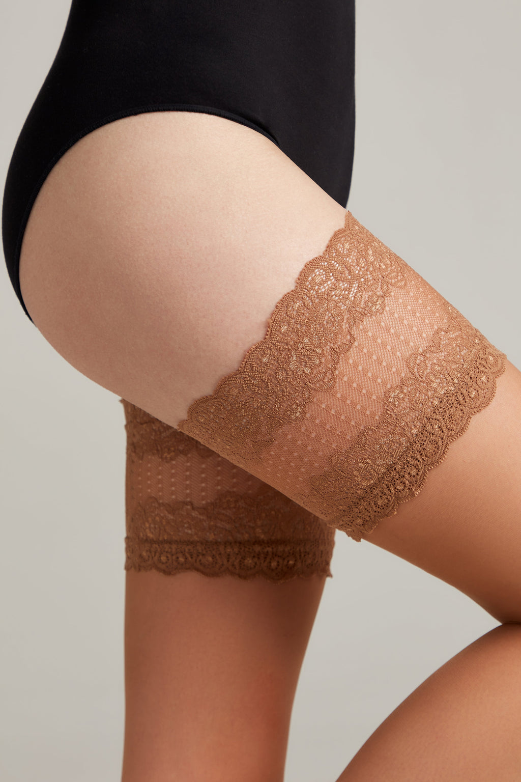 TheRanok.com Fantasy Stockings Conte Flame - Silicone Lace Top — color detail