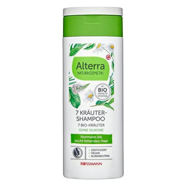 Alterra Herbal Shampoo: Organic, Vegan, & Natural - Gentle Cleansing for Sensitive Scalp, Fragrance & Dye-Free, Recycled Bottle