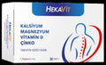 Hekavit Calcium Magnesium Supplement with Vitamin D3 - 30 Tablets for Bone Health Support