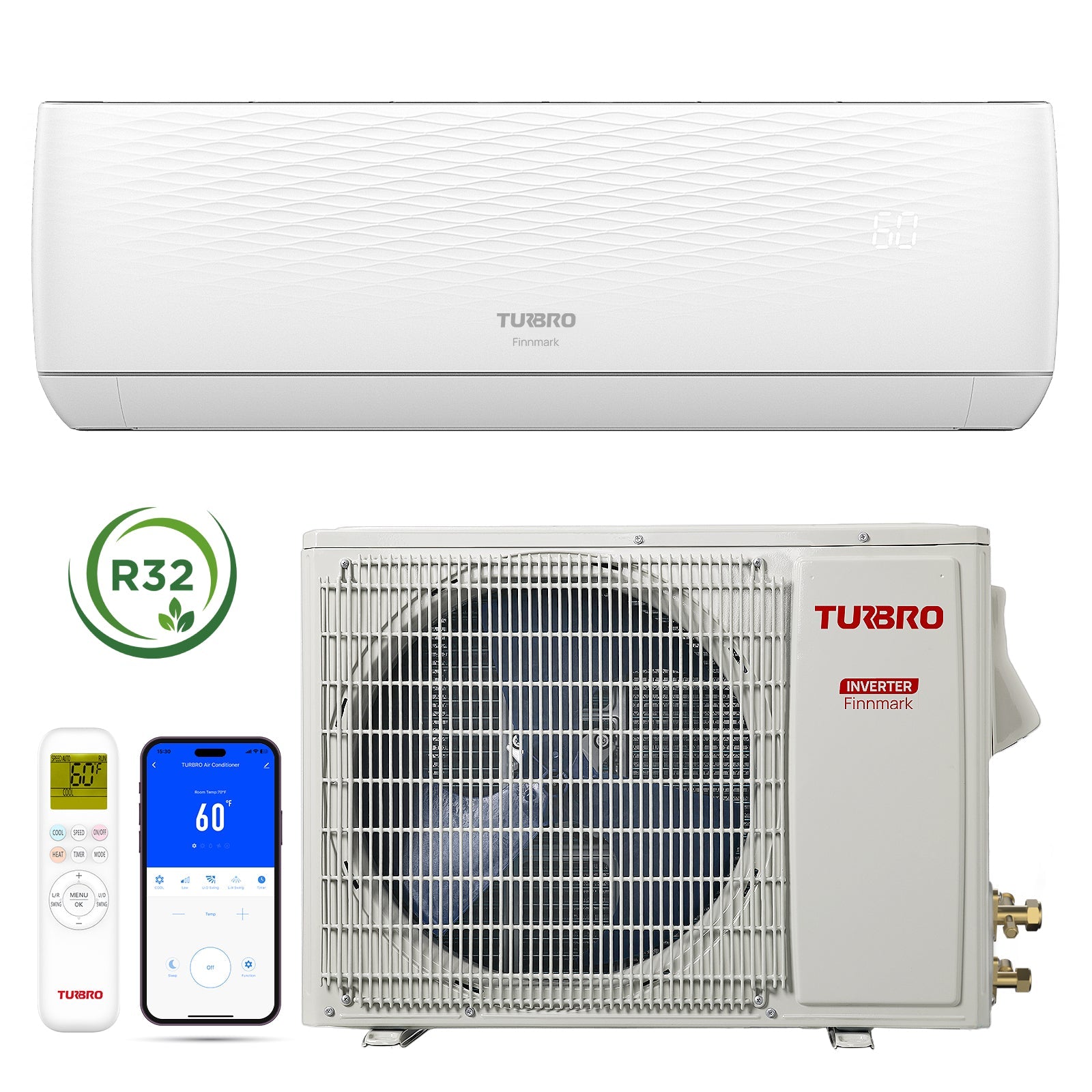 (Open Box) Finnmark Single Zone Mini Split AC (R32) – TURBRO