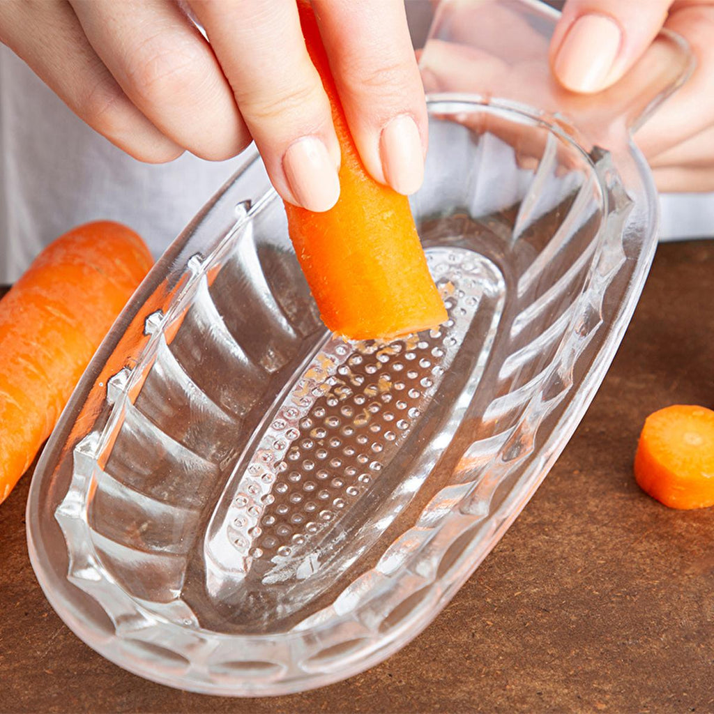 Babyjem Baby Food Grater - Glass Grater for Healthy Baby Food Preparation, Pediatrician Recommended, Dishwasher Safe