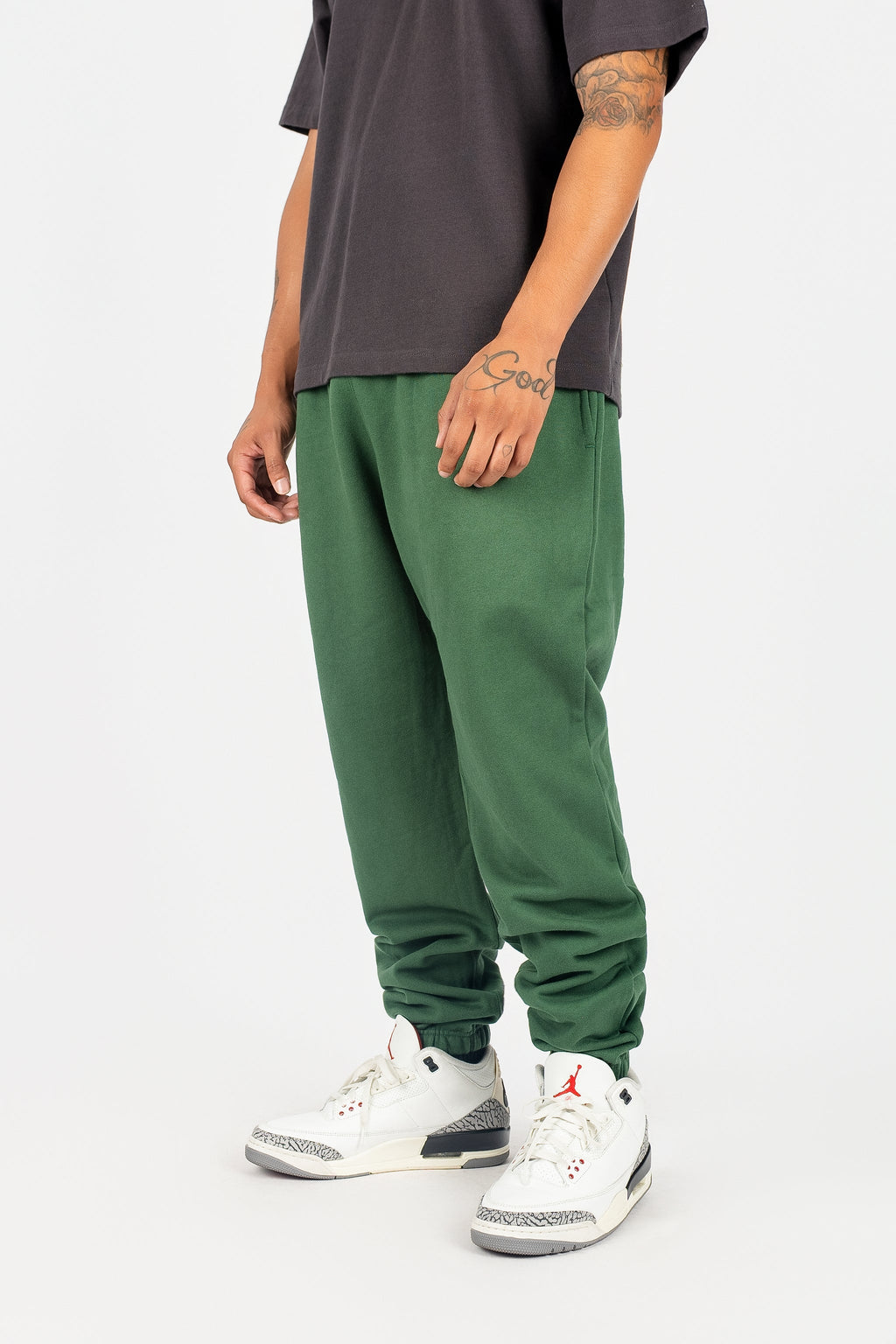 Superline Heavyweight Boyfriend Joggers — back view