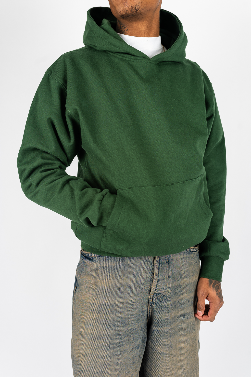 Superline Heavyweight Boyfriend Hoodie — fabric or material detail