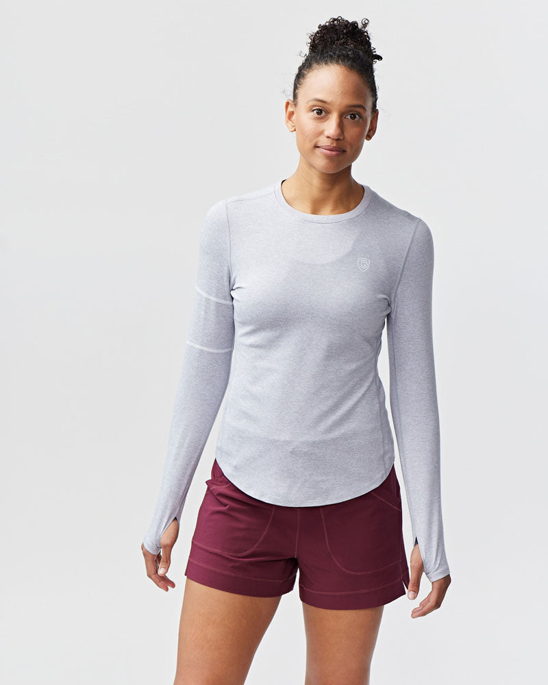 Goal Five Foudy Women's Longsleeve Workout Top — in-use photo