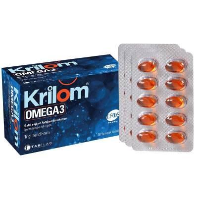 Krilom Omega-3 : Fish Oil Capsules with EPA, DHA & Astaxanthin - Supports Heart, Brain - IFOS Certified