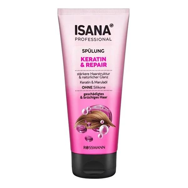 Isana Professional Keratin Hair Conditioner: Repair Damaged, Brittle Hair - Silicone & Microplastic Free, Marula Oil - Strengthens & Revitalizes