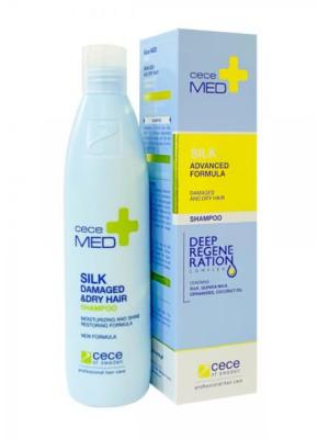 CeceMed Silk Shampoo for Dry & Damaged Hair Repair: Moisturizing, Hydrating, Panthenol & Vitamin E - 10.14 fl oz