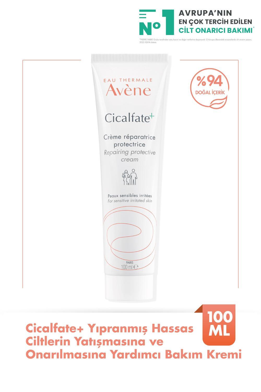 Avene Cicalfate+ Soothing and Repairing Skin Care Cream for Sensitive Skin - 3.38 fl oz
