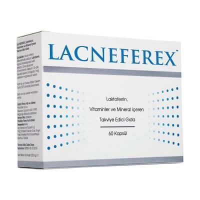 Imuneks Lacneferex Dietary Supplement for Acne - 60 Capsules with Lactoferrin, Vitamin B5, and Zinc