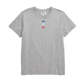 adidas Originals Kids' Linear Logo T-Shirt - Medium Grey Heather/Silver