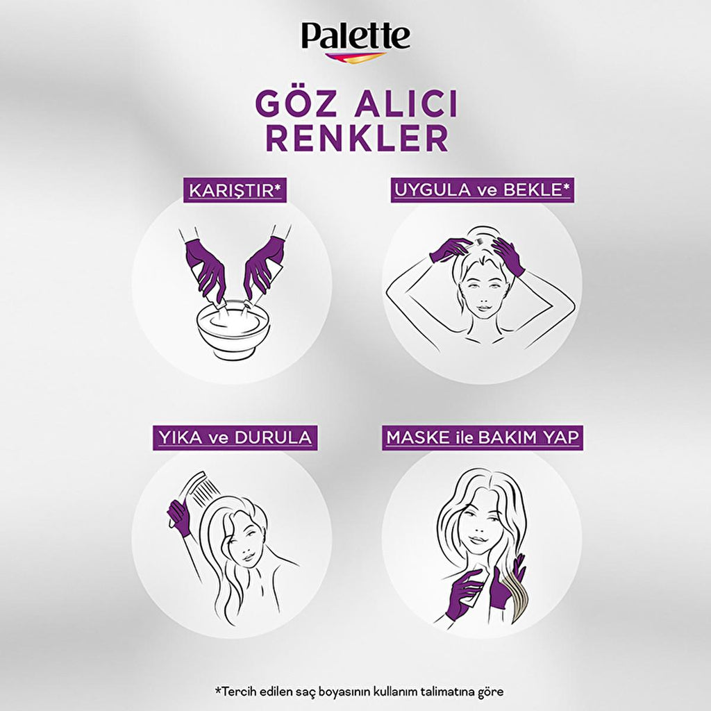 Palette Hair Dye - Ash Light Blonde (Küllü Açık Sarı) - Intense Color & Nourishing Formula