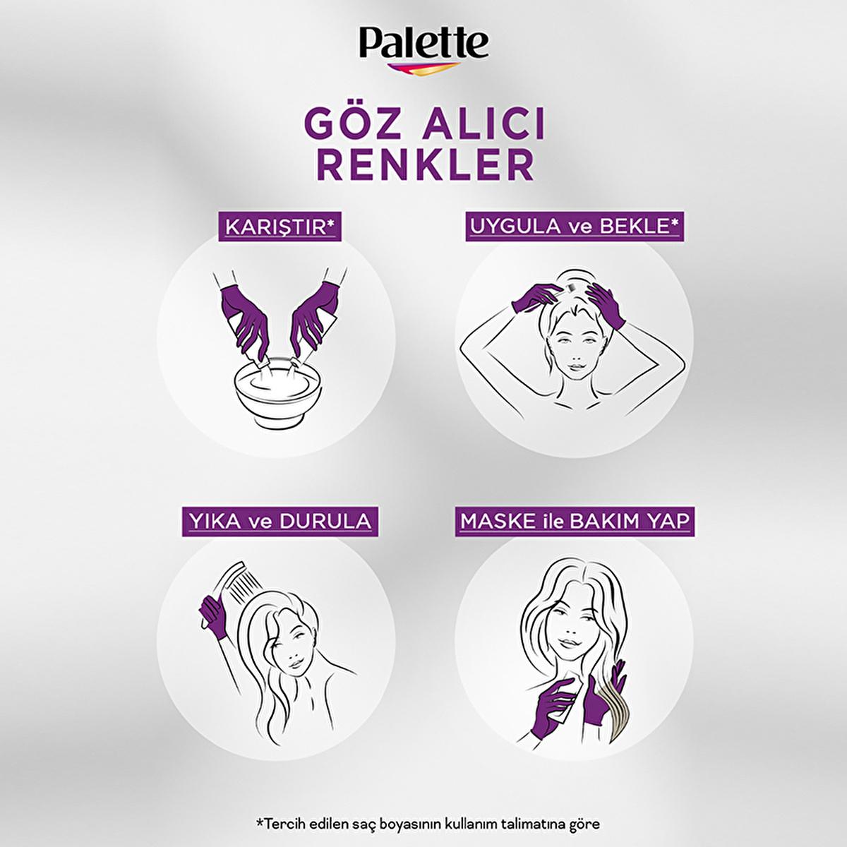 Palette Hair Dye - Ash Light Blonde (Küllü Açık Sarı) - Intense Color & Nourishing Formula