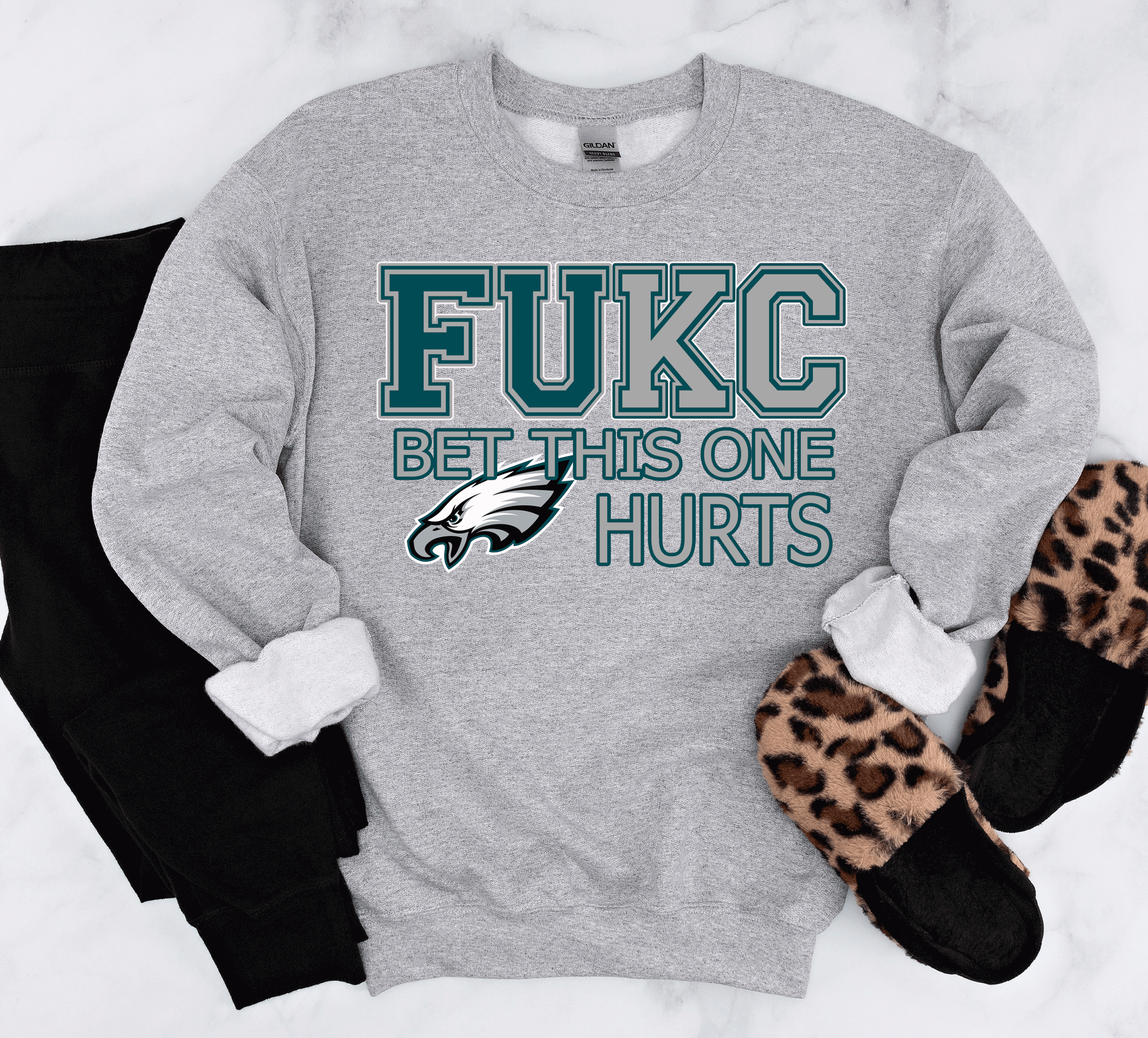 A Blessed Texas Mess Boutique Super Bowl Philadelphia Football Bet this one HURTS FUKC Eagles Super Bowl… — dtf / graphic shirts category context