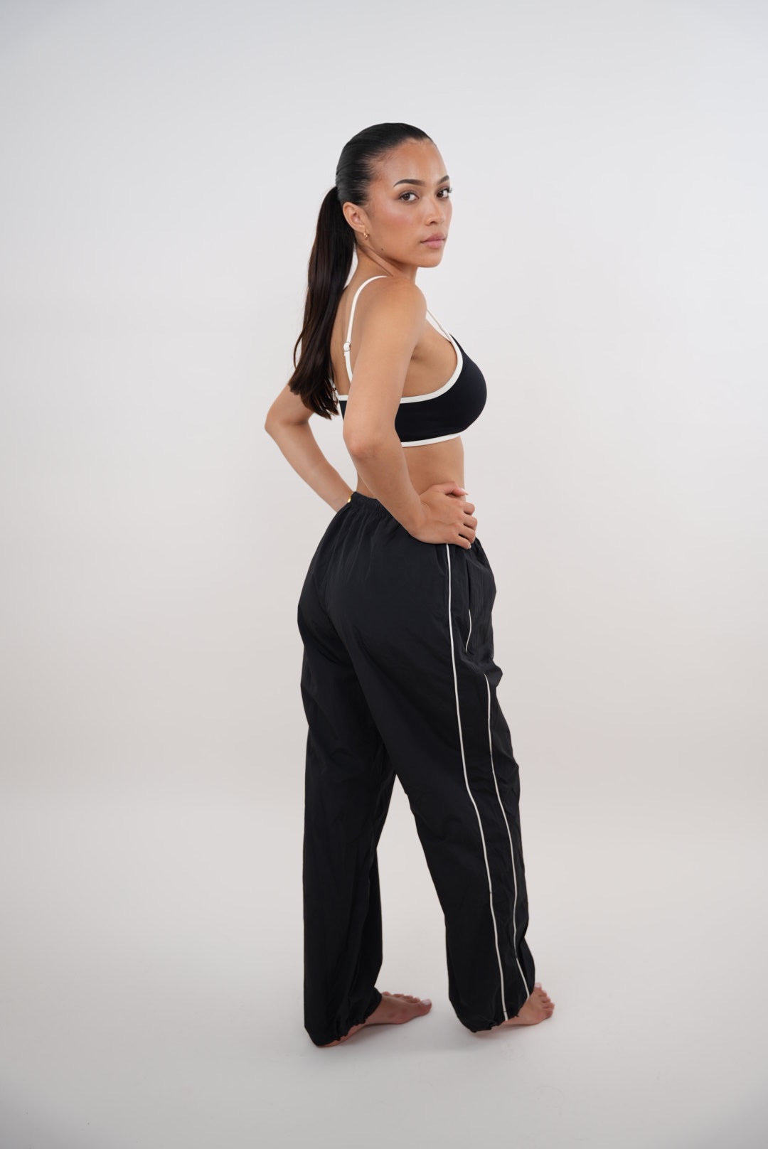 KIMITH BRAND I Accept Change with Grace Black Versatile Relaxed Fit Pant — side view