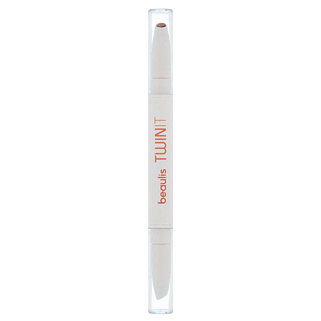 Beaulis Twin It Cream Brown Dual Ended Lipstick & Lip Liner:  Long-Lasting, 2-in-1 Lip Contour, Define & Color - Portable Beauty.