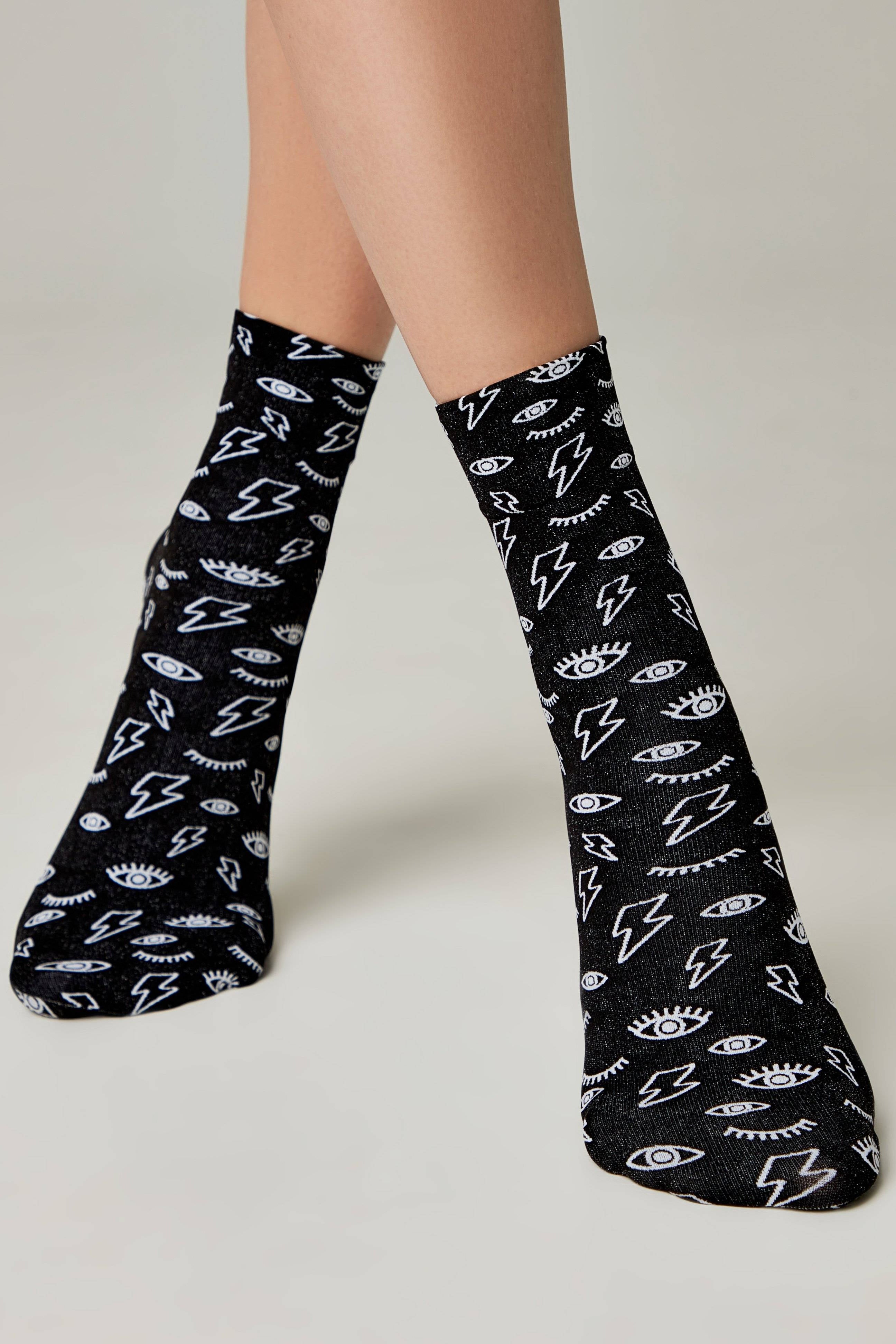 TheRanok.com Socks Conte Fantasy - Eyes&Moon — detail close-up