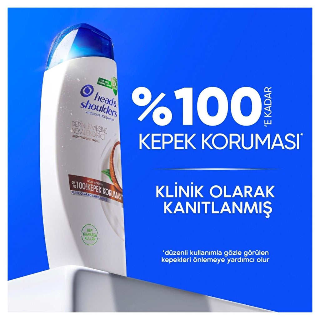 Head & Shoulders Anti-Dandruff Shampoo with Coconut Oil - Moisturizing, Dermatologically Tested - 11.16 fl oz