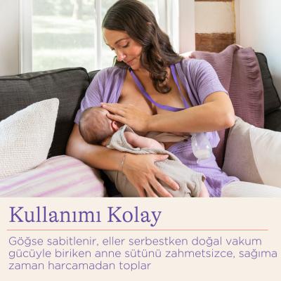 Lansinoh Silicone Breast Milk Collector & Saver: Hands-Free Leak Catcher for Effortless Breastfeeding & Pumping