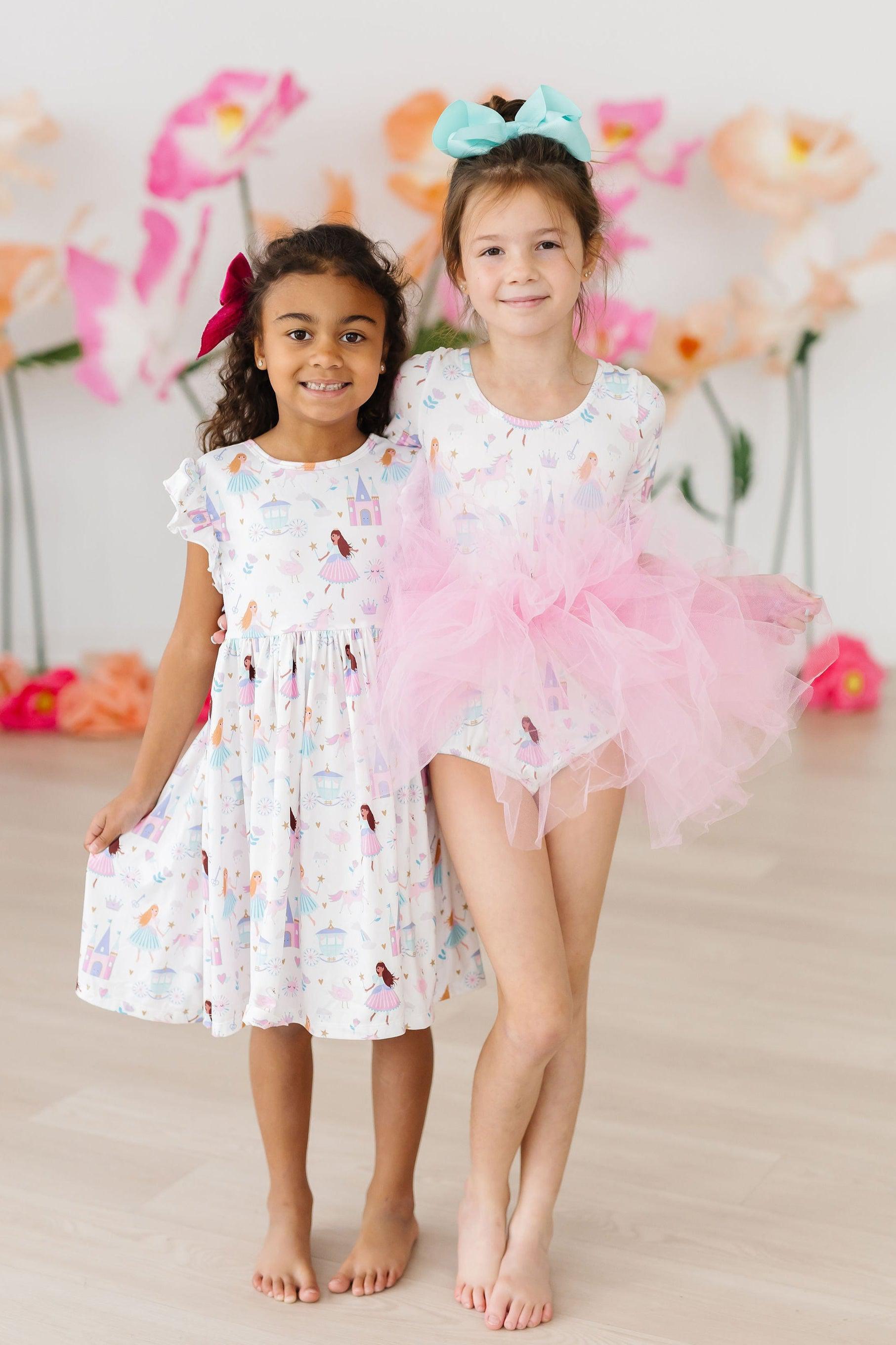 Mila & Rose ® Fairy Princess Flutter Sleeve Twirl Dress — lifestyle context