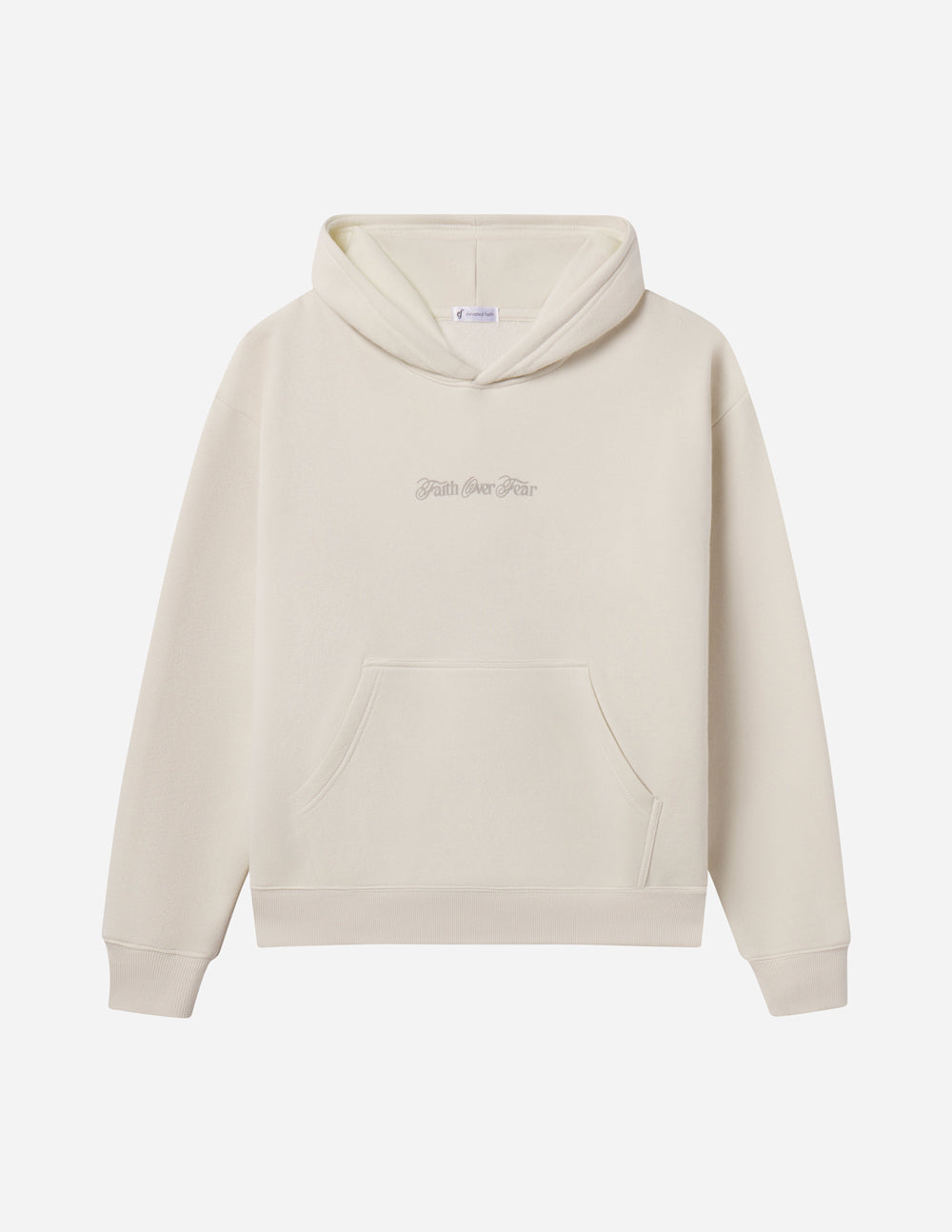 Elevated Faith Faith Over Fear Taupe Unisex Hoodie — detail shot 8
