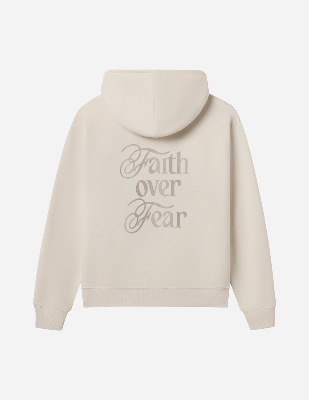 Elevated Faith Faith Over Fear Taupe Unisex Hoodie — detail shot 9