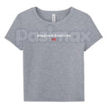 Faith & Freedom Baby Tee – Women's Patriotic Christian T-Shirt, Embroidered Fitted Crewneck Top for 4th of July