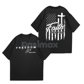 "Faith Over Fear" Freedom American Flag T-Shirt