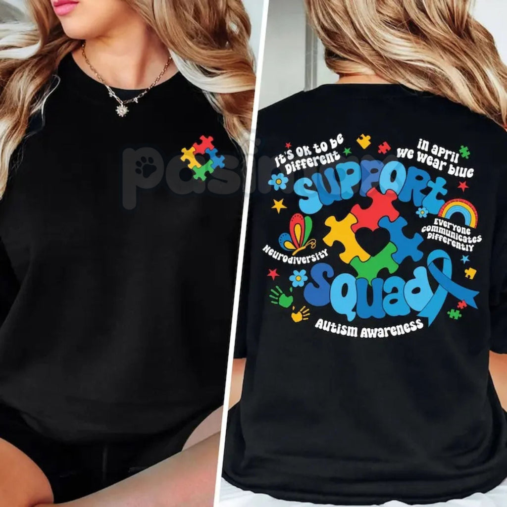 Pasimax "Family Autism Support Squad" Inclusion T-Shirt — main product shot