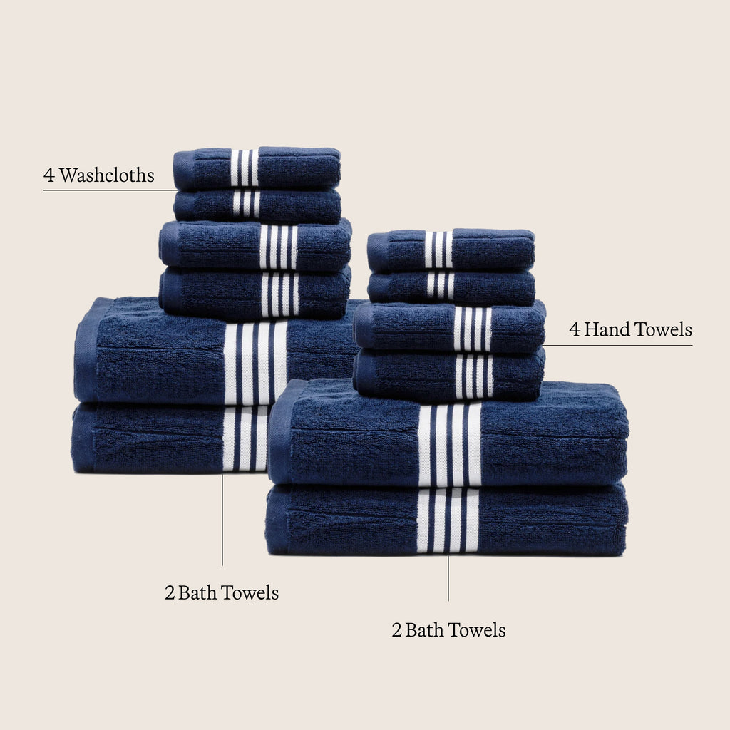 Italic Nautilus Towels — comparison shot