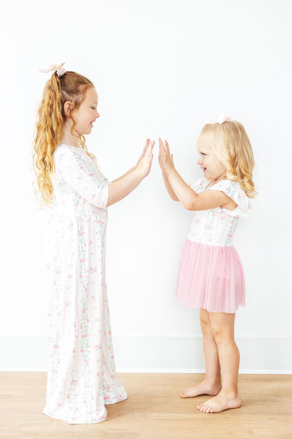 Mila & Rose ® Fancy Florals S/S Twirl Leotard — lifestyle context