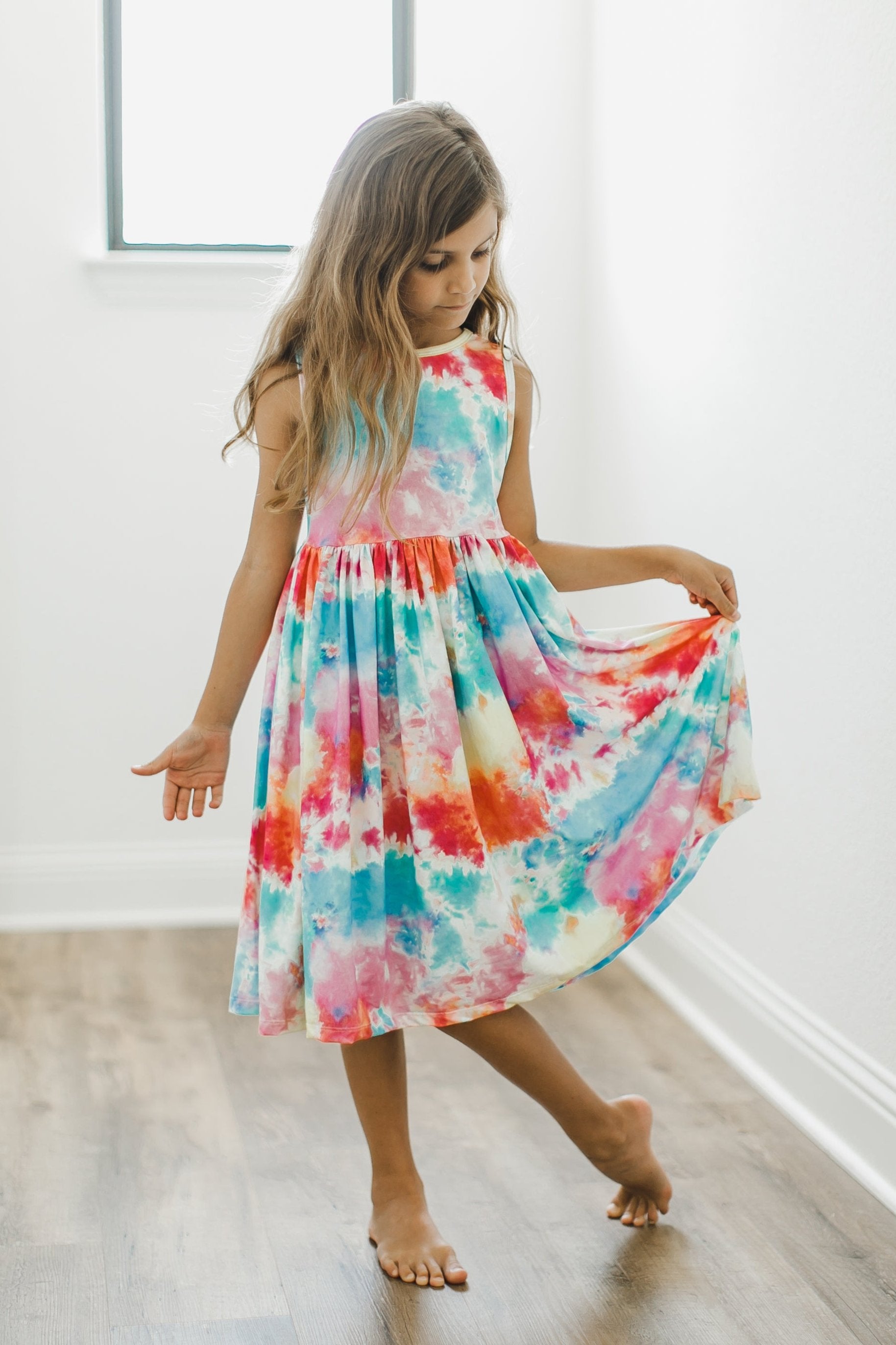 Mila & Rose ® Far Out Tank Twirl Dress — back view
